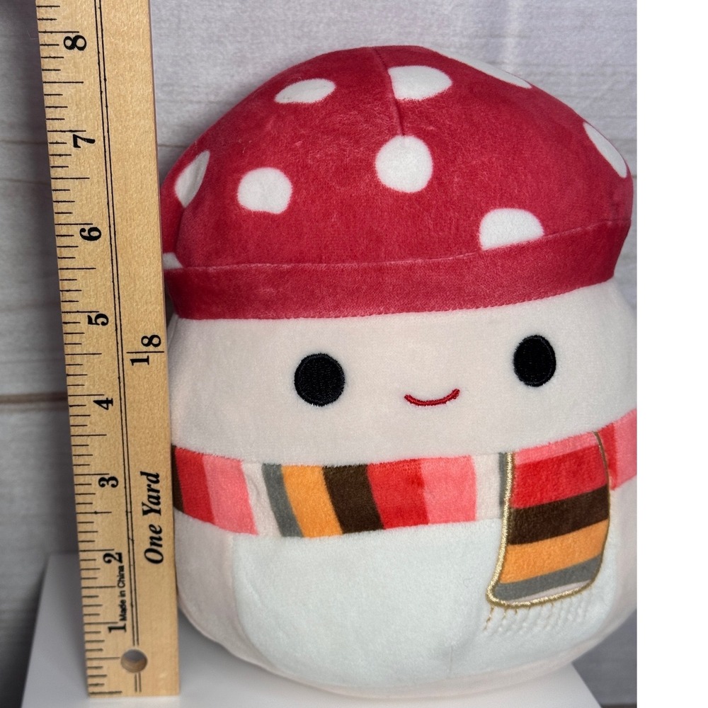 Squishmallows Malcolm the Mushroom 8 Inch Plush Scarf Winter Edition Kellytoy - Picture 5 of 5
